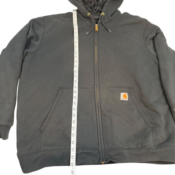 Carhartt Rain Defender 3-Season Midweight Hoodie - Black - Men's XL - Full Zip - Picture 5 of 8